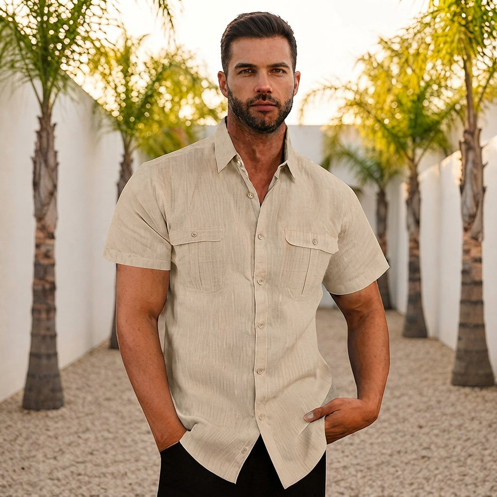 Lewys - Komfortables Button-Down-Poloshirt