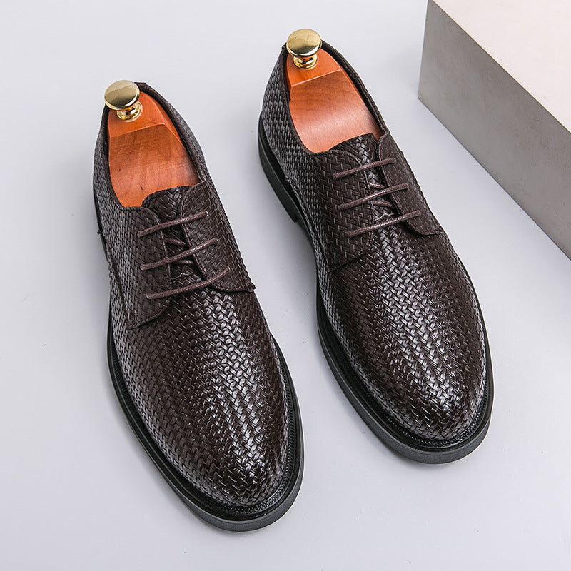 Tristan - Elegante 3D-gewebte Leder-Oxfordschuhe für Herren