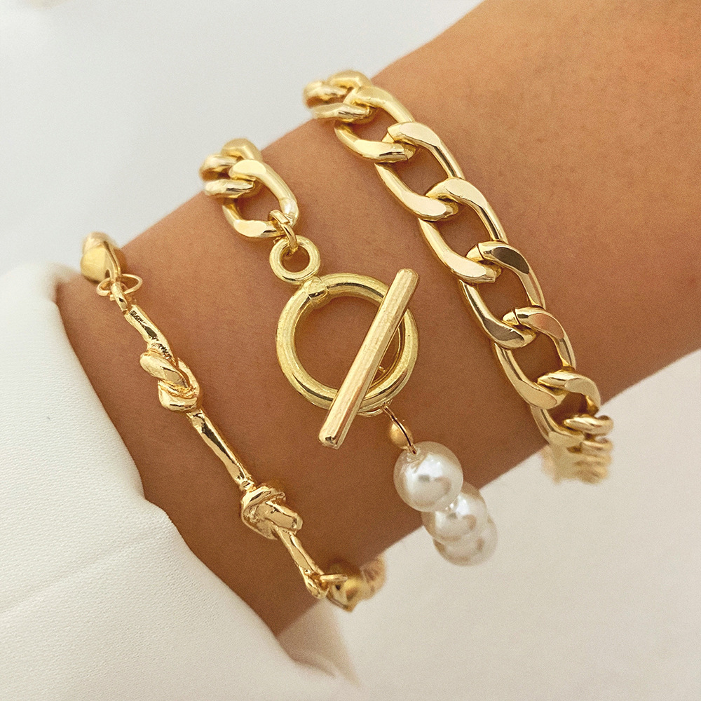 18K Goldarmband - Set von Armbändern für Mädchen aus Gold
