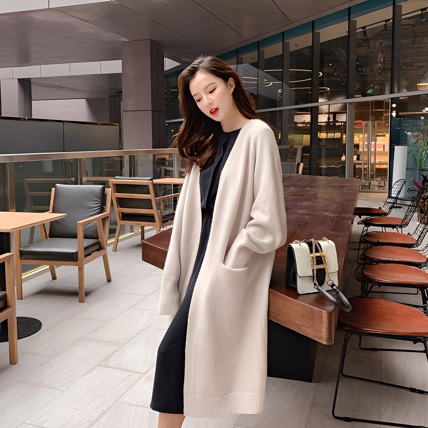 Claudie - Damen-Cardigan im klassischen Langdesign