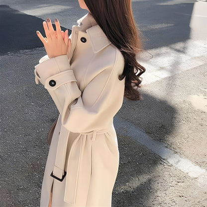 Bethany - Stilvoller langer Damen-Wollmantel