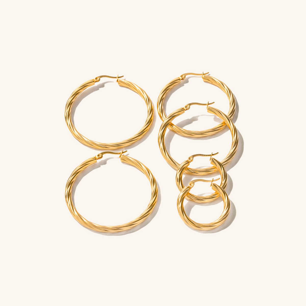 Zephy - Ohrringe aus gedrehten Ringen