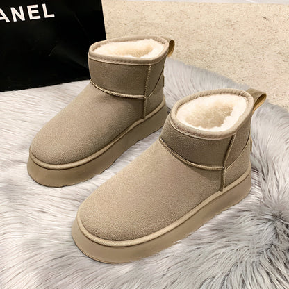 Velma - Einfache Damen-Lederschneestiefel
