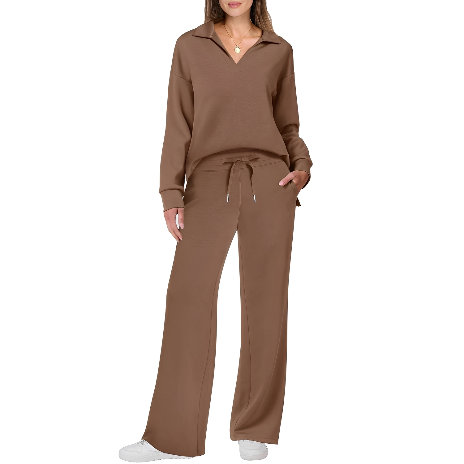 Justina - Bequemes Damen-Set mit Oberteil und Hose