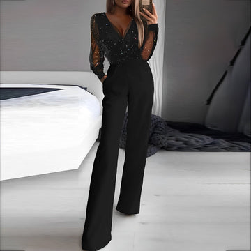 Catherina - Stilvoller Damen-Jumpsuit mit V-Ausschnitt