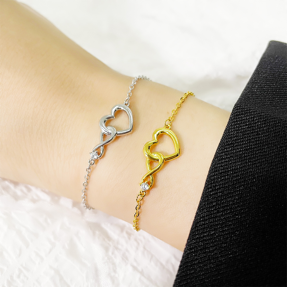 Armband Unendliches Herz - Delikate CZ-Armband