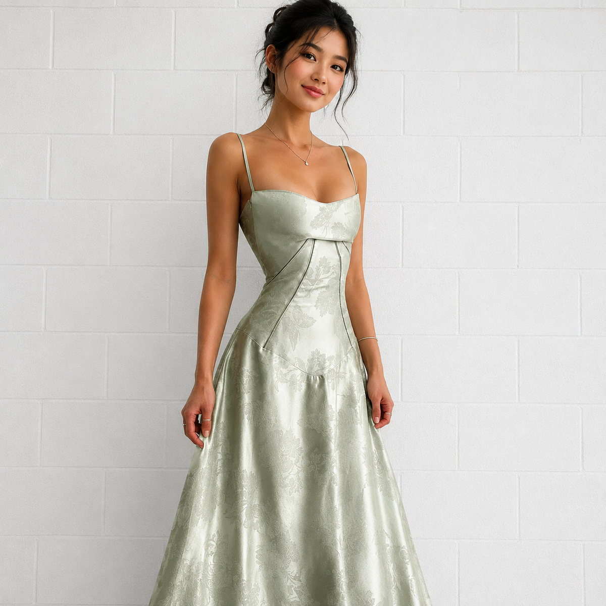 Sandra - Elegantes Enganliegendes Maxikleid