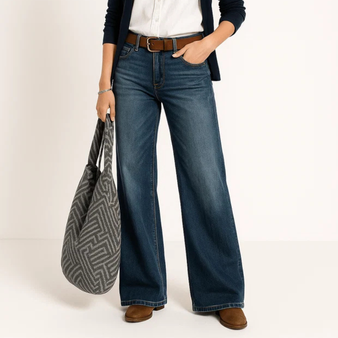 Majken - Trendige Jeans mit weitem Bein