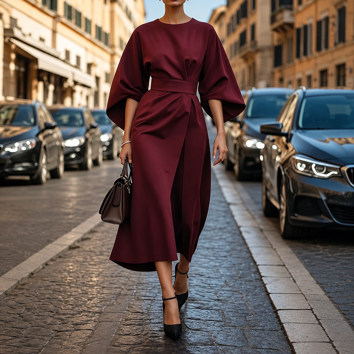 Clare - Maxi Kleid mit anpassbarem Kordelzug