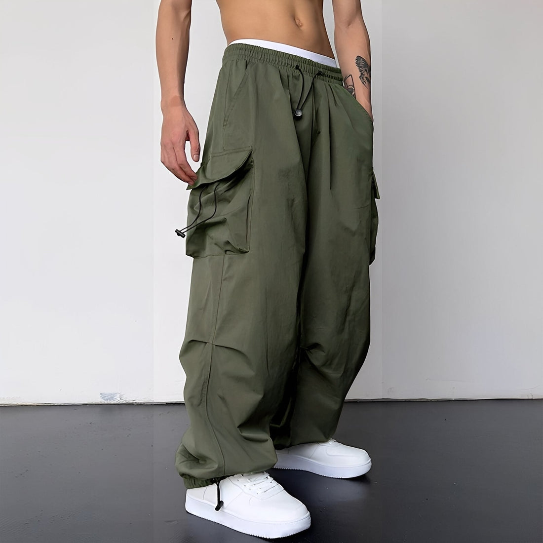 Kaleb - Trendige Cargo-Hose mit weitem Bein