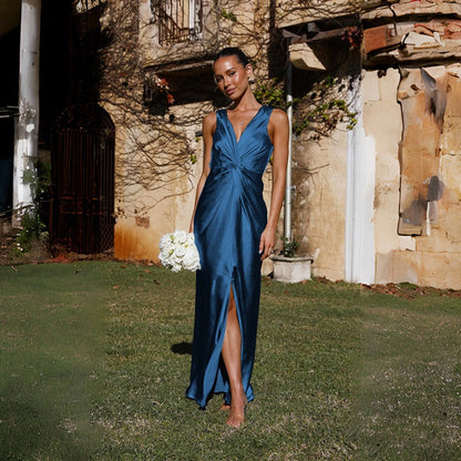 Elaine - Elegantes ärmelloses Abendkleid mit offenem Rücken