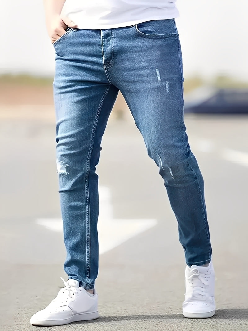 Jenson - Modische Herren-Skinny-Jeans mit Rissen