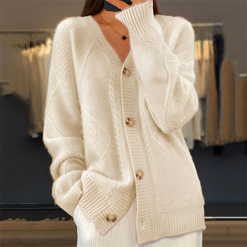 Lauren - Stilvoller Damen-Cardigan mit großen Knöpfen