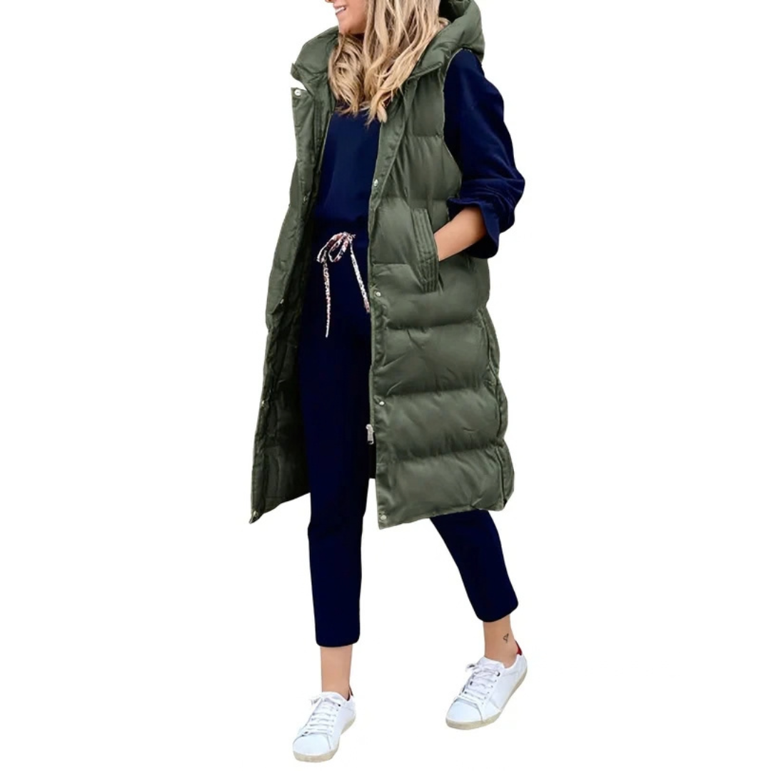 Amilia - Warmer und schicker ärmelloser Mantel