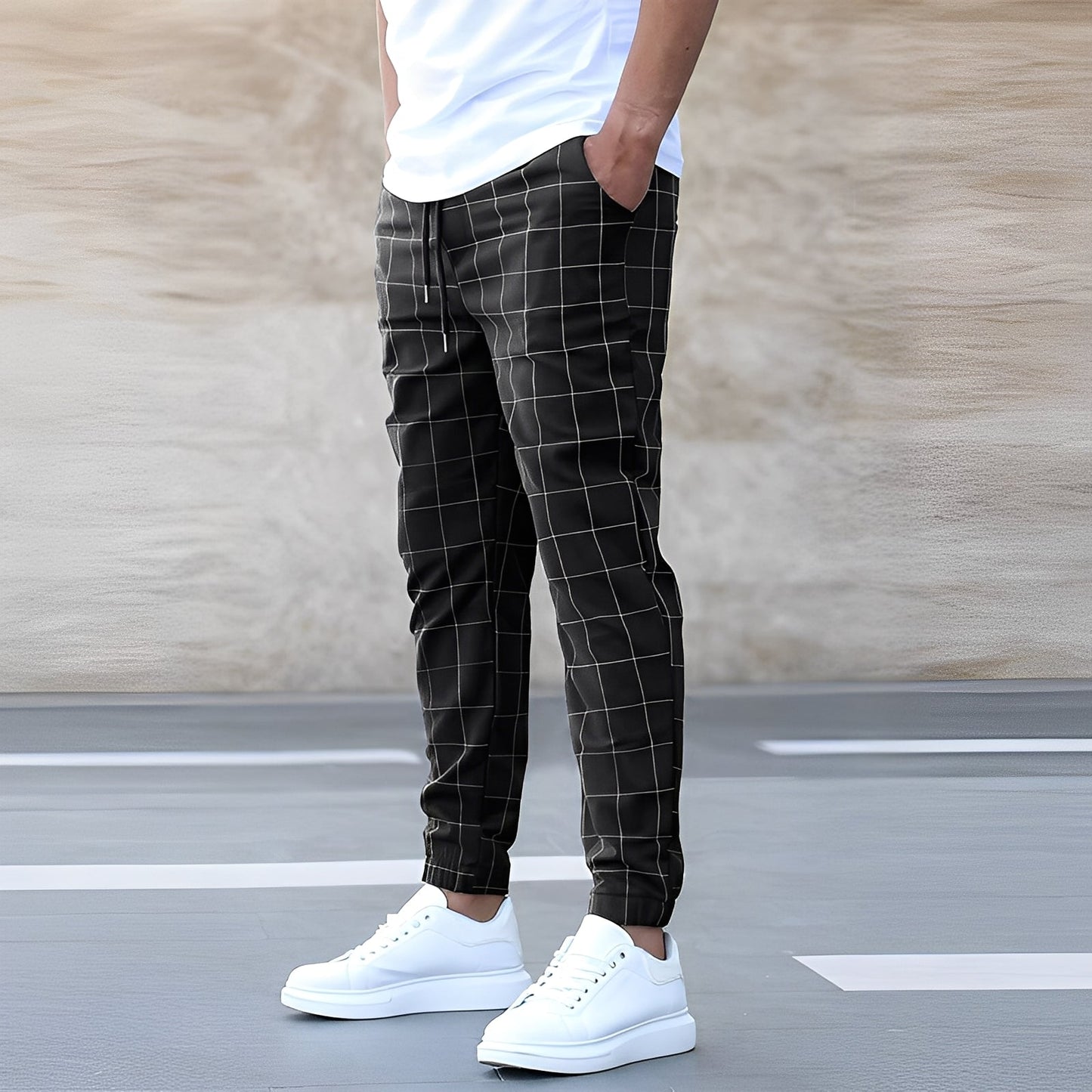 Geoffroy - Lässige Herrenhose mit Kordelzug