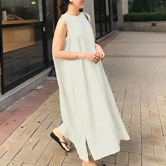 Carly - Lässiges, ärmelloses Plisseekleid für Frauen