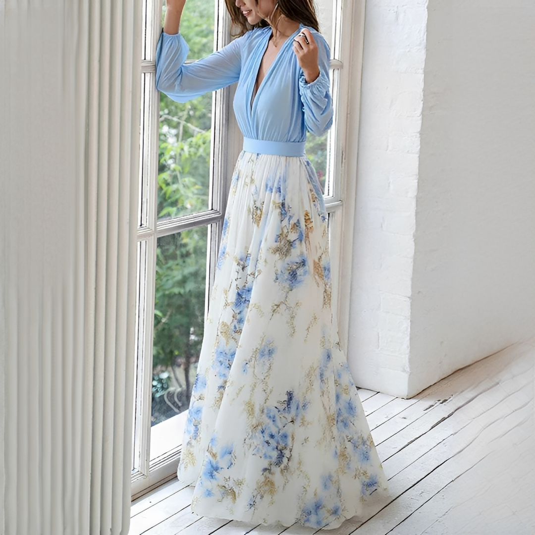 Mitchellie - Elegantes V-Ausschnitt-Kleid für Frauen