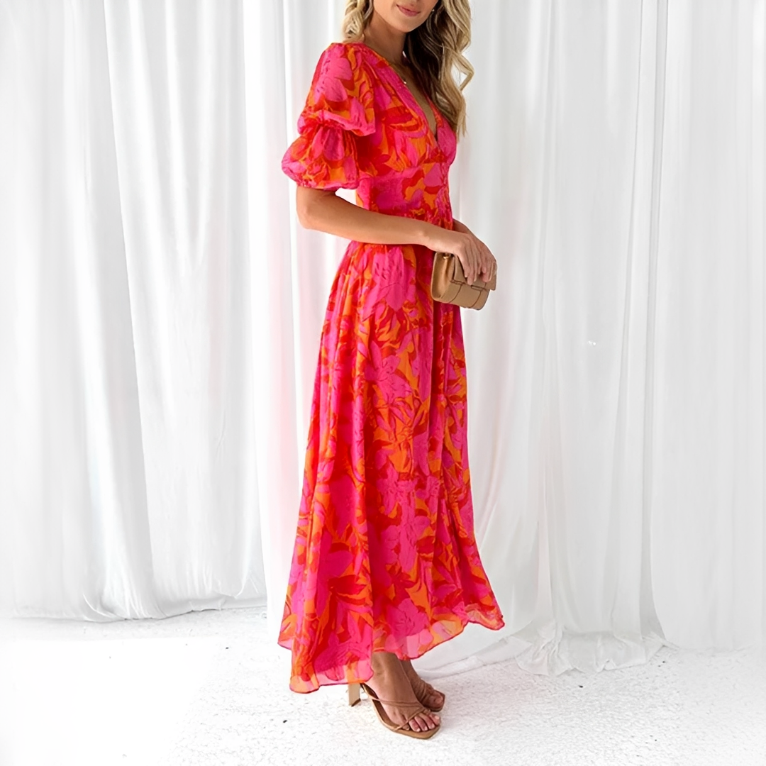 Dannika - Stilvolles langes Damenkleid