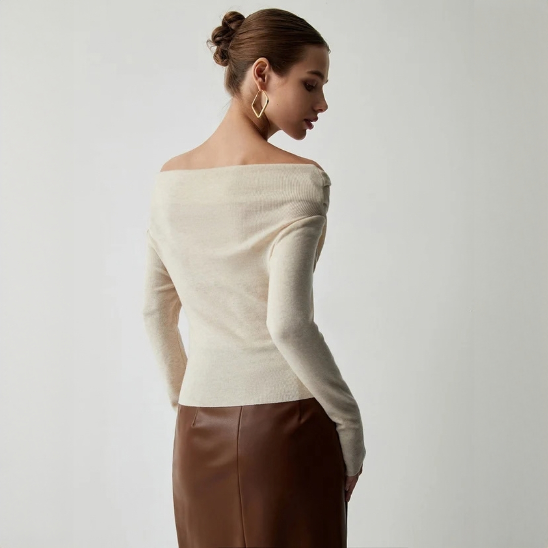 Yasmin - Elegantes schulterfreies Oberteil