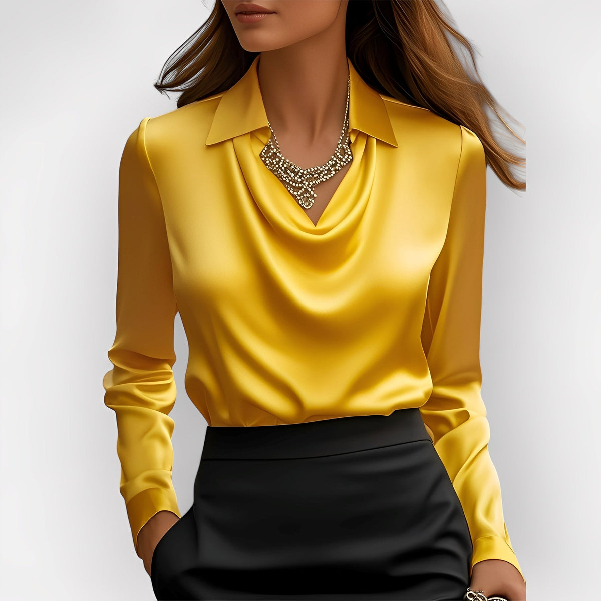 Laurentine - Exklusive Bluse mit langen Ärmeln für Damen