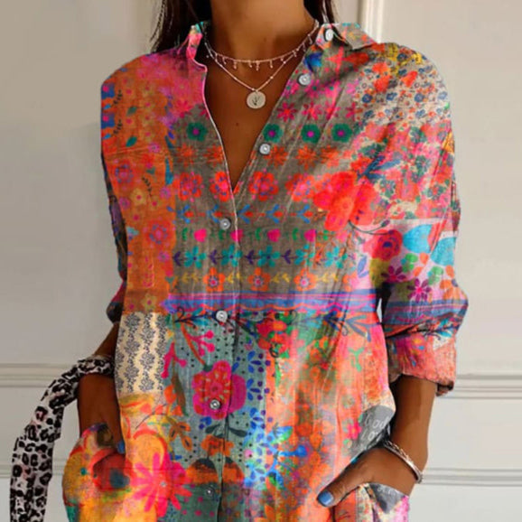 Annah – Edle Bluse mit Blumenmuster