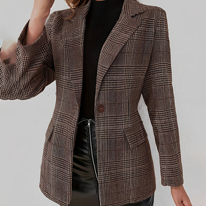 Eshal - Trendiger karierter Blazer