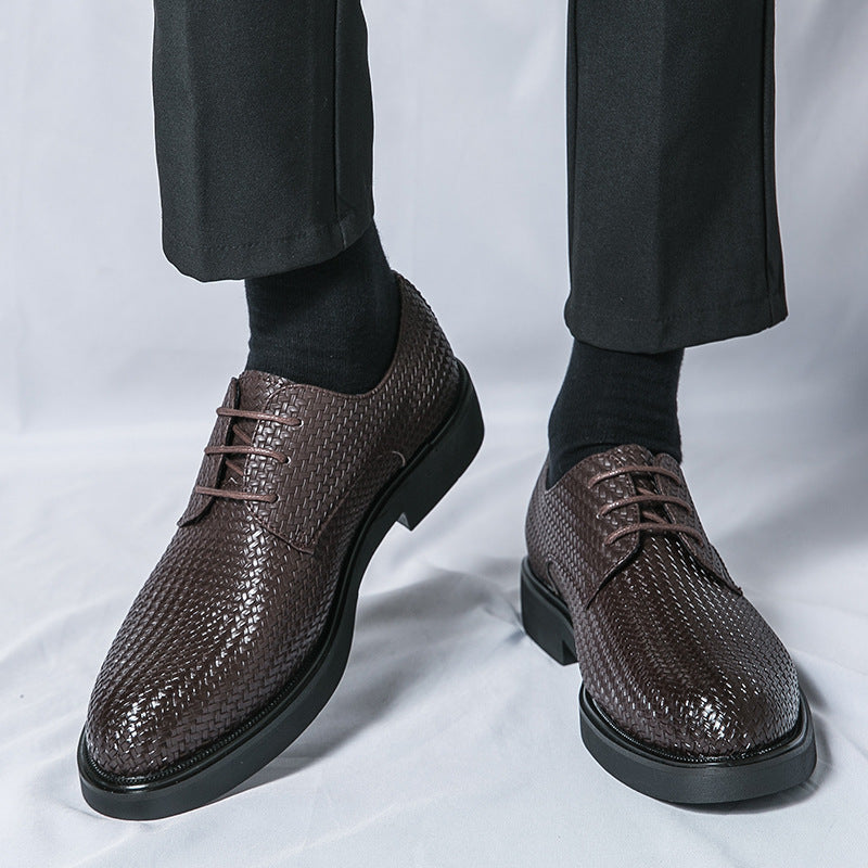 Tristan - Elegante 3D-gewebte Leder-Oxfordschuhe für Herren