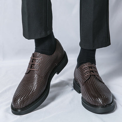Tristan - Elegante 3D-gewebte Leder-Oxfordschuhe für Herren