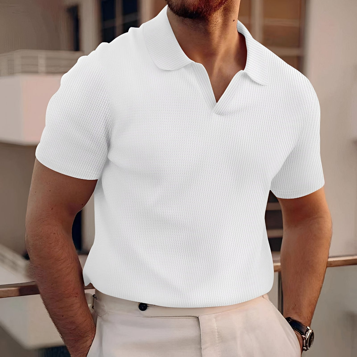 Holden - Minimalistisches Kurzarm-Poloshirt
