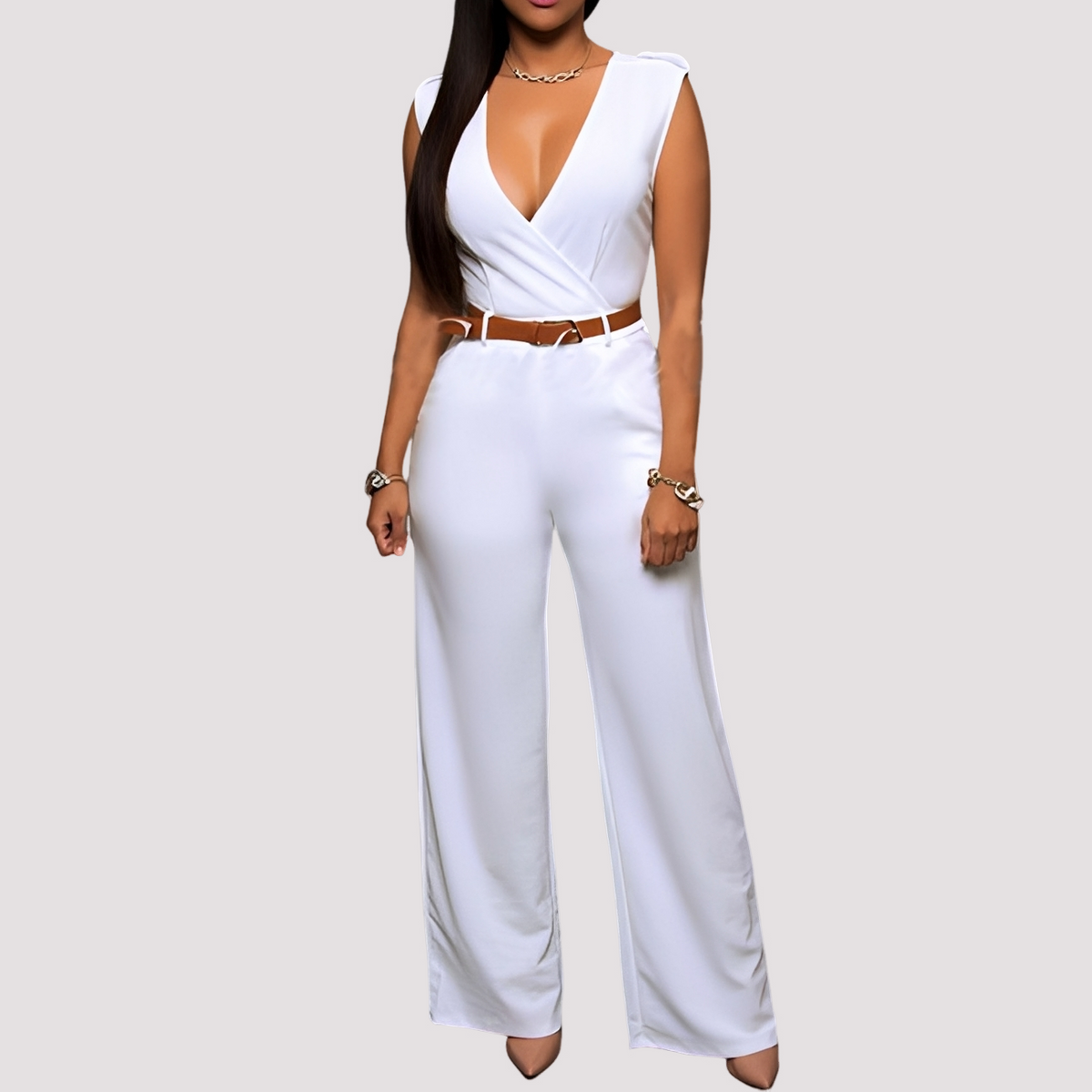 Esther - Schicker Jumpsuit mit Gürtel für Damen