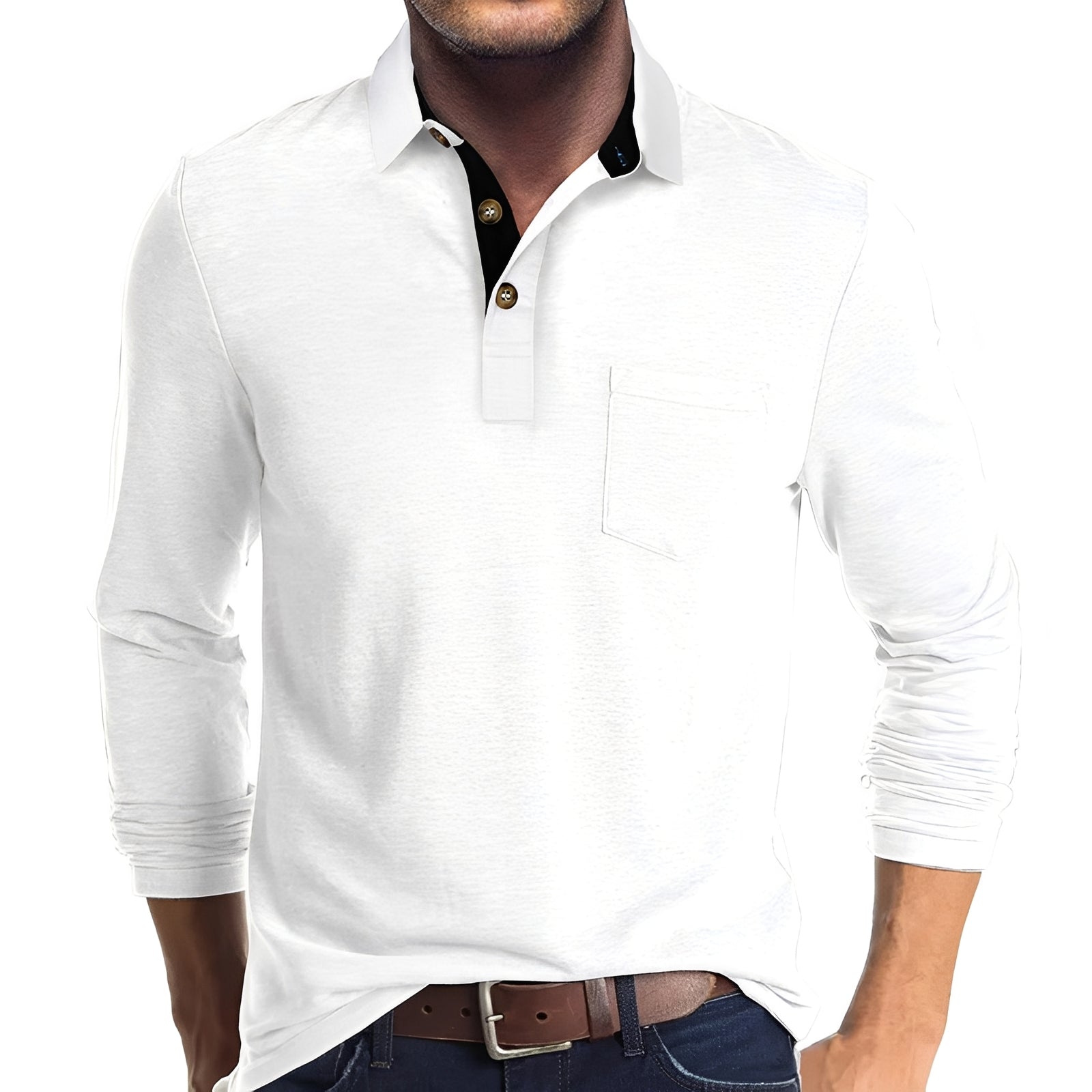 Marty - Komfortables Langarm-Poloshirt für Herren
