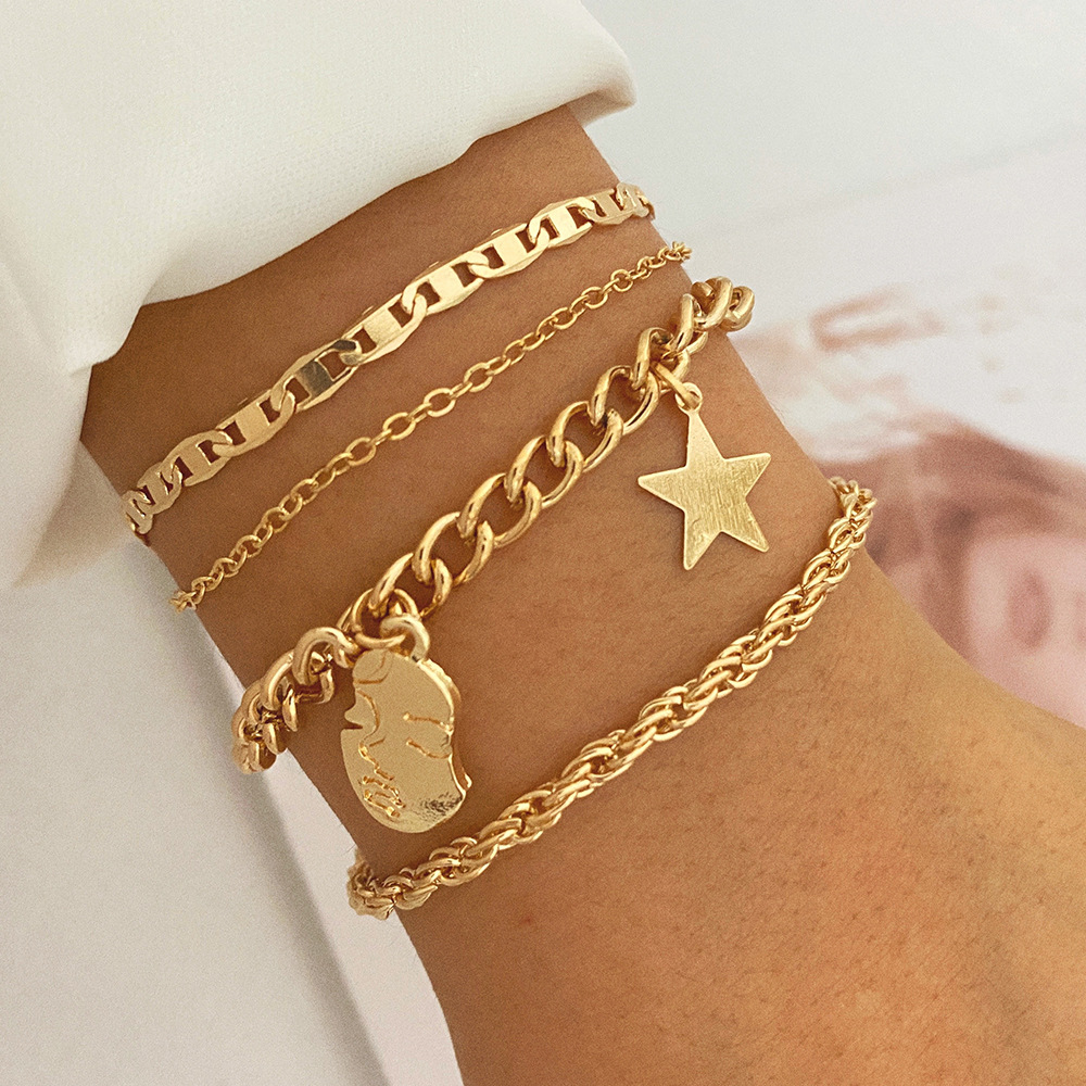 18K Goldarmband - Set von Armbändern für Mädchen aus Gold
