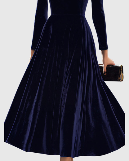 Brianna – Stilvolles Midikleid aus Samt