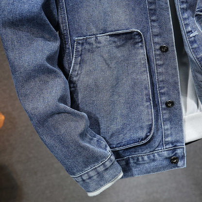 Marcus - Moderne Jeansjacke mit Kapuze für Herren
