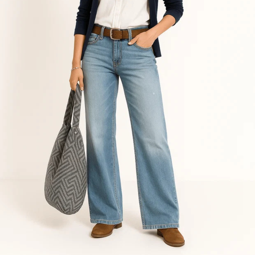 Majken - Trendige Jeans mit weitem Bein