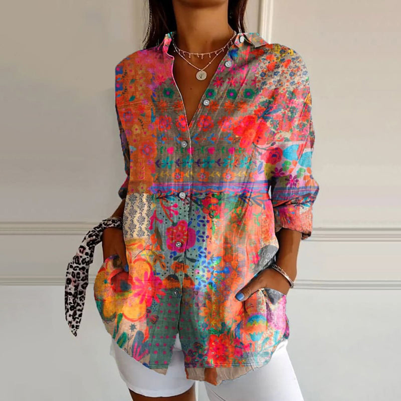 Annah – Edle Bluse mit Blumenmuster