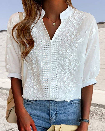 Dina - Schicke bestickte Bluse