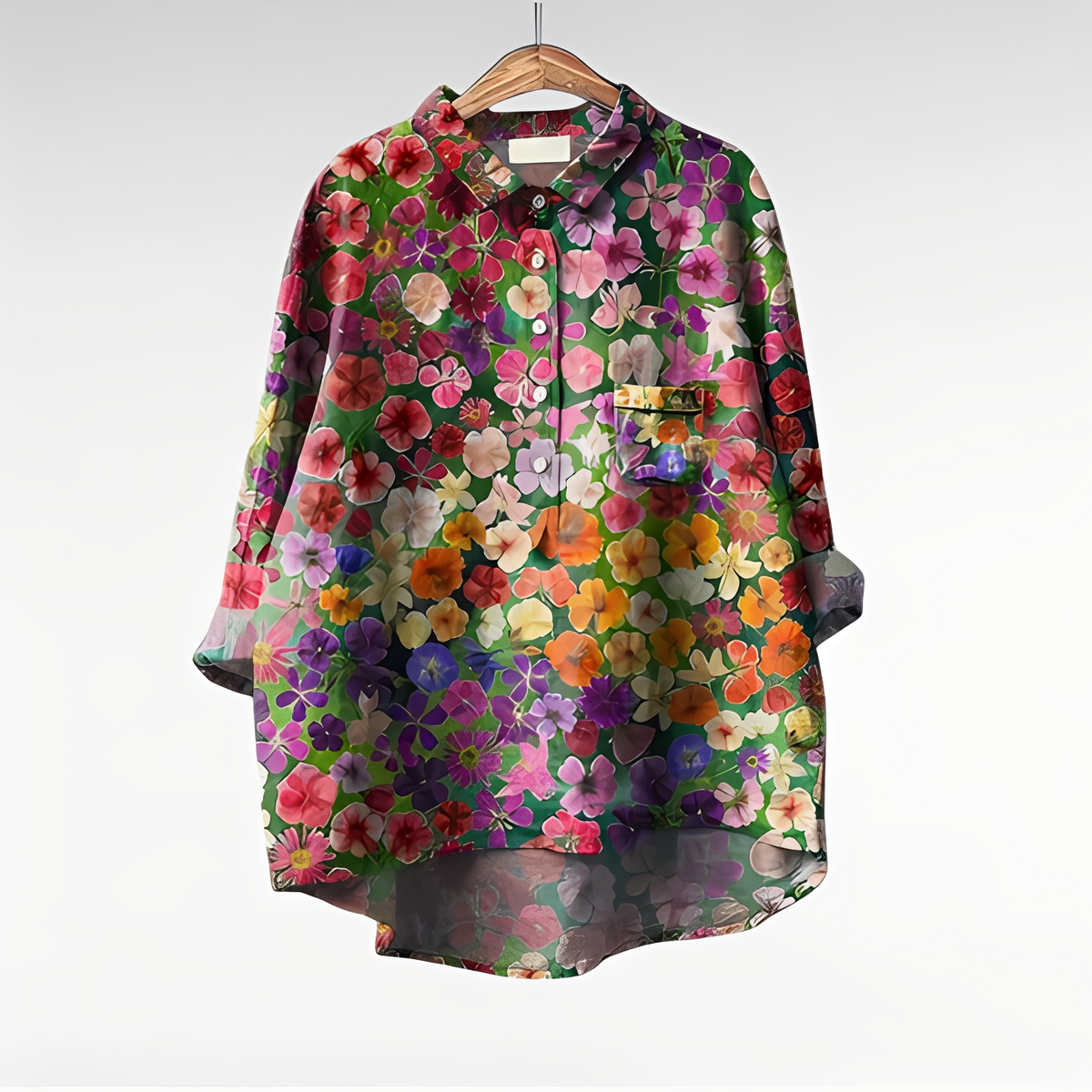 Mecah - Stilvolle Damenblusen mit Blumenprint