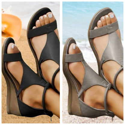 Anne – Orthopädische Ledersandalen mit Absatz