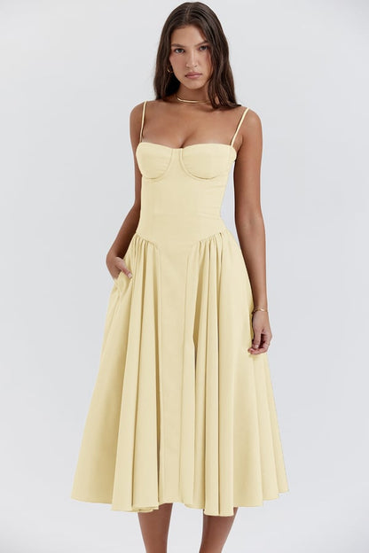 Jutte - Ärmelloses Midi-Kleid für Damen