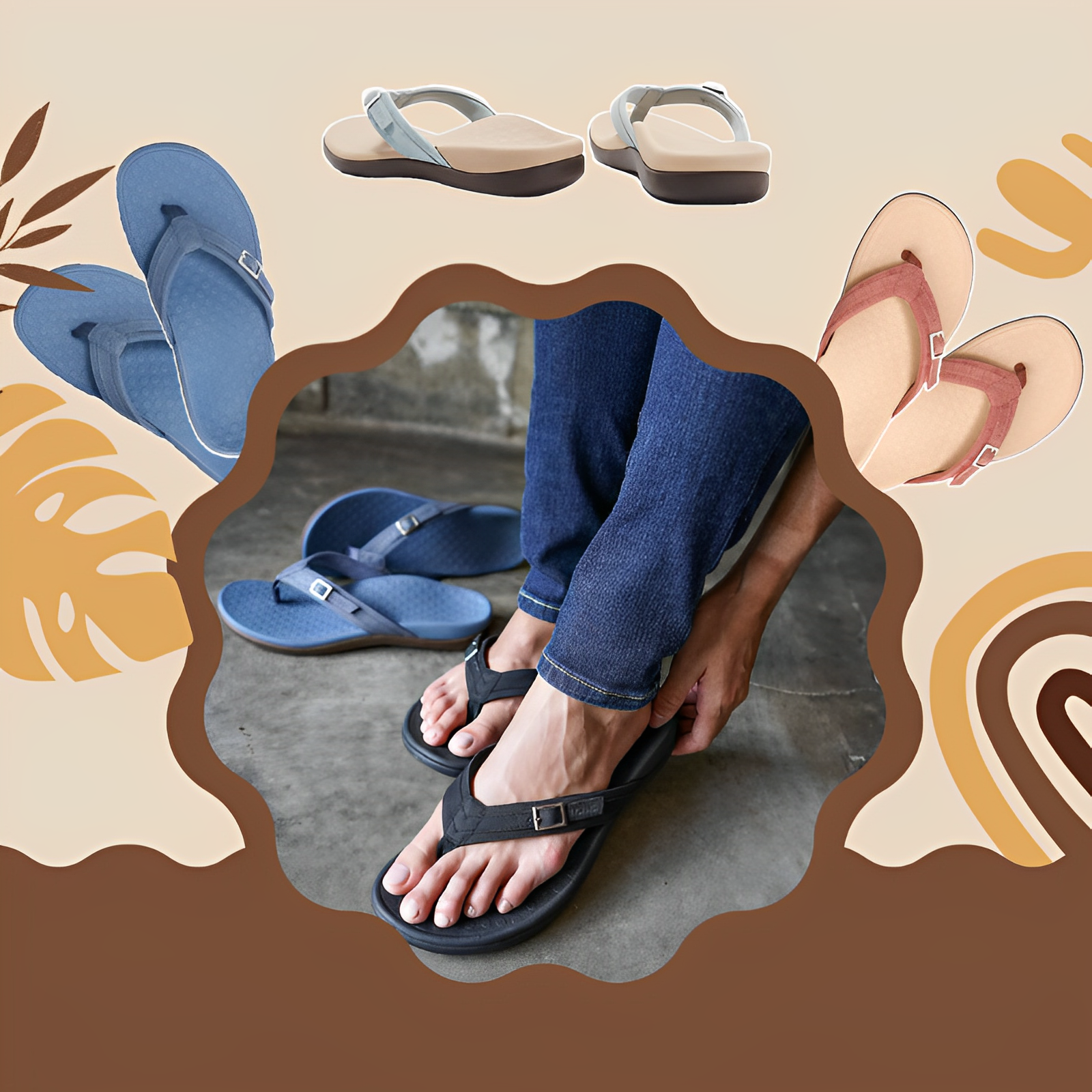 Fuß Himmel - Sandalen für den Sommer