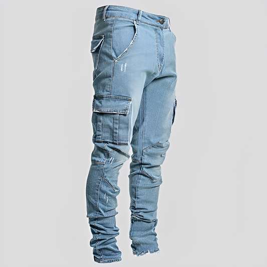 Owen - Weit geschnittene Herrenjeans aus Denim mit zahlreichen Taschen