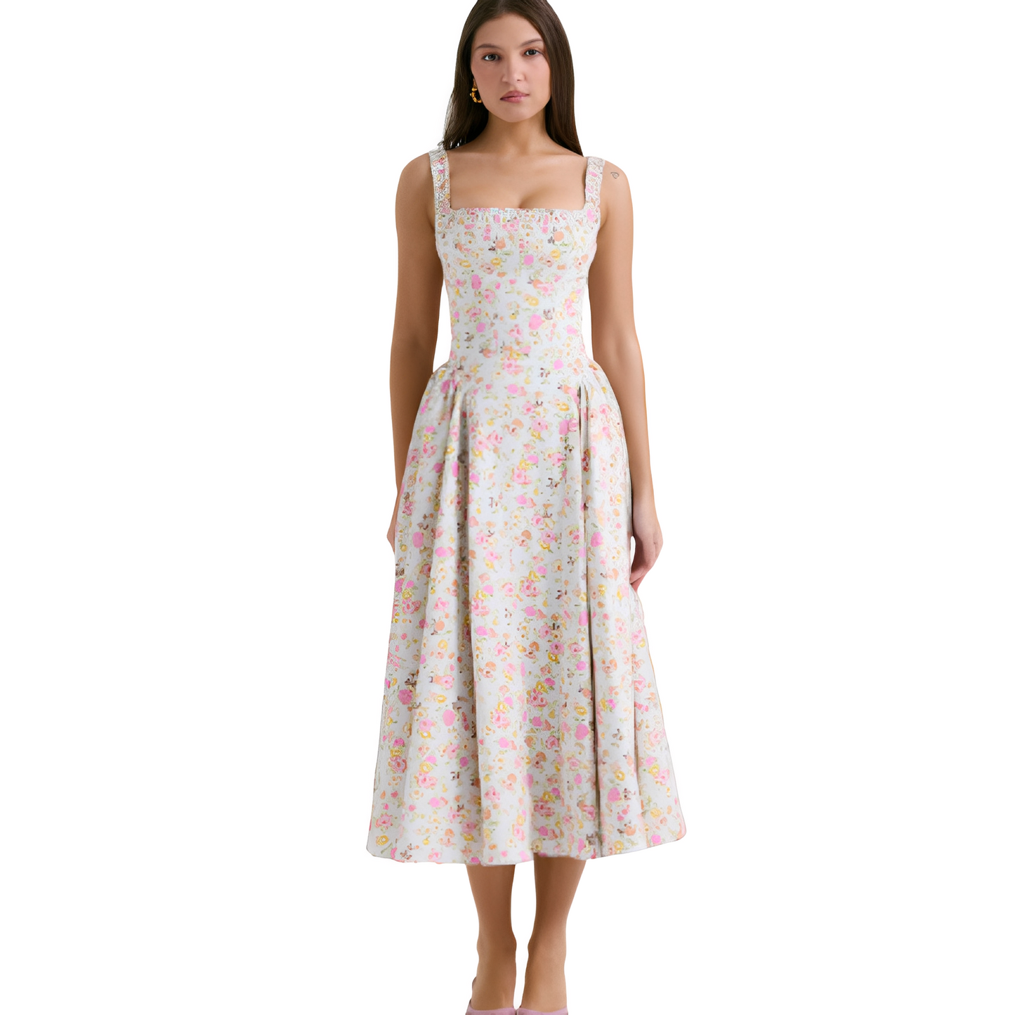 Irene - Stilvolles Damen-Midikleid mit Korsett