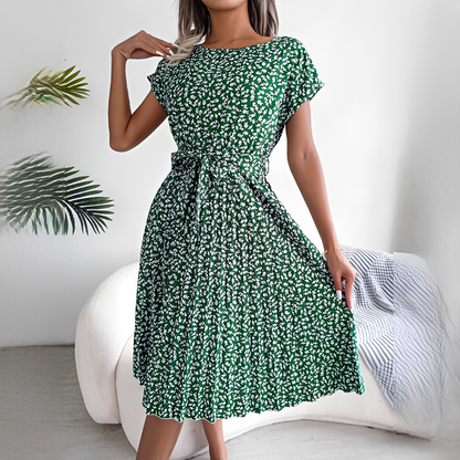 Lyka - Elegantes kurzärmeliges Sommerkleid für Frauen