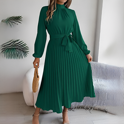 Jessy - Plissiertes Langarmkleid für Frauen