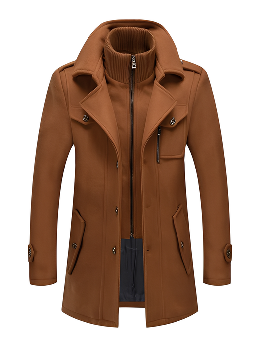 Gareth - Schicker Herren-Trenchcoat mit zwei Schichten