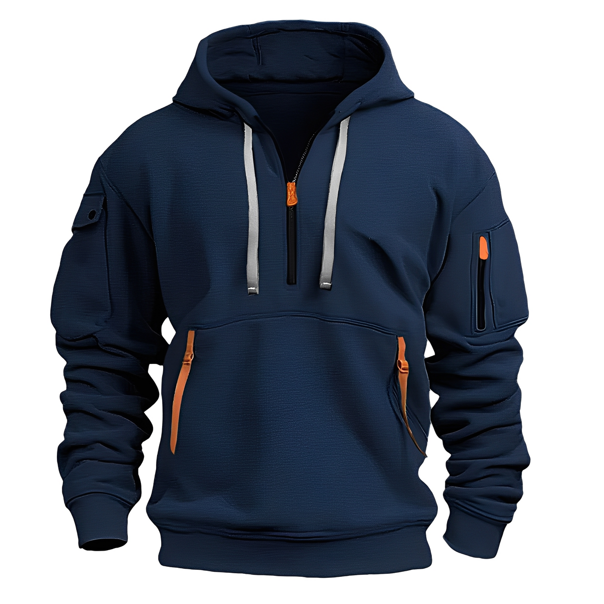 Paxton - Komfortable Hoodie-Jacke mit halbem Reißverschluss
