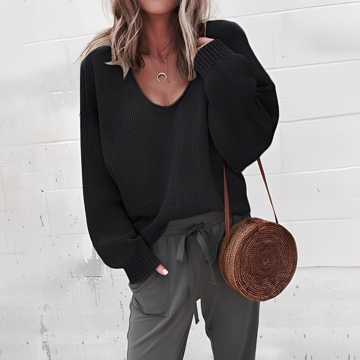Ariella - Angenehmer, kuscheliger Pullover mit V-Ausschnitt