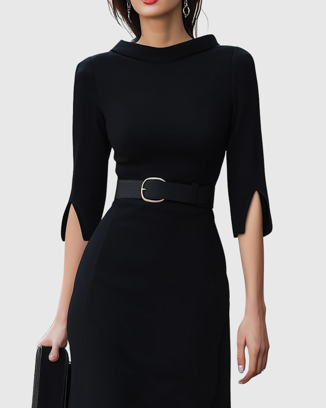 Sachiko - Minimalistisches Midi-Kleid