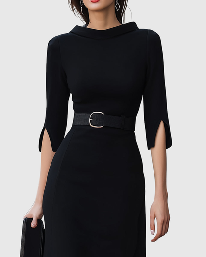 Sachiko - Minimalistisches Midi-Kleid